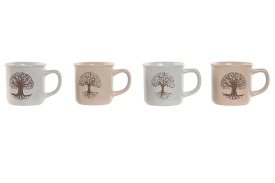 Cană ceramică elegantă cu model Copacul Vieții 330 ml - Img 2