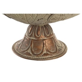 Etajeră elegantă din metal de culoare auriu cu decor frunze - Img 2