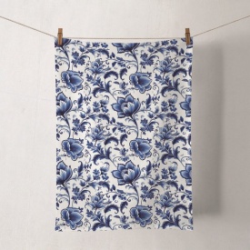Prosop bucătărie Delft Blue florals