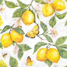 Șervețel decorativ mare de masă Fresh Lemons White - Img 2