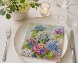 Șervețel decorativ mare de masă Hydrangea Shades