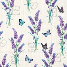 Șervețel decorativ mare de masă Lavender with Love Cream - Img 2
