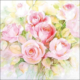 Șervețel decorativ mare de masă Vintage Roses - Img 2