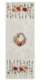 Traversă de masă Goblen cu Maci și Lavandă 44x140 cm - Img 2