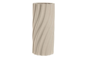 Vază decorativă modernă ceramică bej texturat minimalist elegant