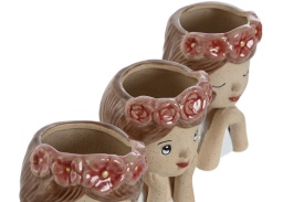Vaze decorative ceramice suport flori în formă de fetiță - Img 3
