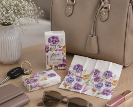 Batistă hârtie elegantă Pansies
