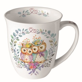 Cană porțelan Owl couple in love