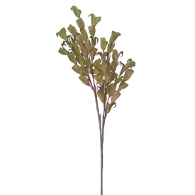Creangă decorativă elegantă cu frunze verzi de 115cm