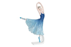 Figurină decorativă balerină în rochie albastră elegantă