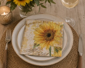Șervețel decorativ mare de masă Tournesol