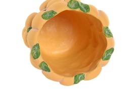 Vază decorativă ceramică galbenă cu lămâi pentru decor mediteranean - Img 3