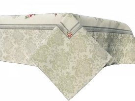 Față de masă elegantă cu motive clasice de trandafiri - Img 2
