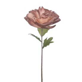Floare decoratrivă de trandafir elegant portocaliu de 75 cm