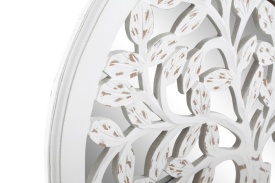Oglindă decorativă rotundă albă din mdf decupat cu Copacul Vieții - Img 5