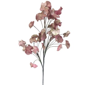 Ramură decorativă cu frunze roz cu bej de 100cm