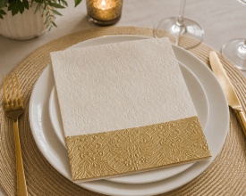 Șervețel decorativ mare de masă Elegance Dip Gold