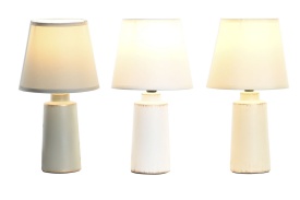 Veioză modernă din ceramică și poliester culori verde alb crem - Img 3