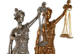 Figurină decorativă Lady Justice statueta dreptății în finisaj auriu sau argintiu - Img 2