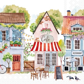 Șervețel decorativ mare de masă Cottages - Img 2