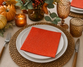 Șervețel decorativ mare de masă Elegance Orange