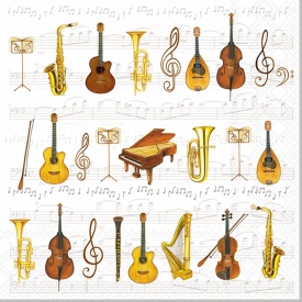 Șervețel decorativ mare de masă Orchestra - Img 2