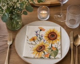 Șervețel decorativ mare de masă Sunflowers
