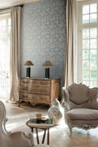 Tapet textil Calcutta Elégence - GRASSES PEACOCK 111007