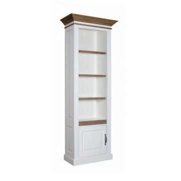 Biblioteca cu spatiu TV Stejar Harmony din lemn masiv si mdf, 326 x 38/48 x 220 cm - Img 7
