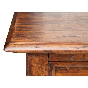 Bufet Artisan cu 4 usi si 4 sertare, nuc antichizat, lemn masiv tei, 202 cm - Img 3