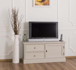 Comoda TV Provance cu 1 usa si 2 sertare lemn masiv 120 cm - Img 4