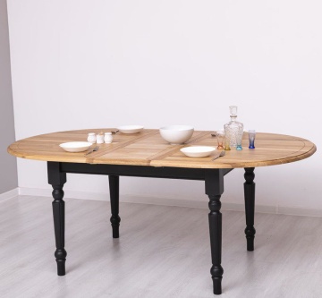 Masa ovala extensibila Provance cu blat stejar masiv, 160/200, 180/220 sau 210/250 cm - Img 2