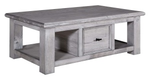Masuta de living Woodcraft cu 2 sertare lemn masiv - Img 2
