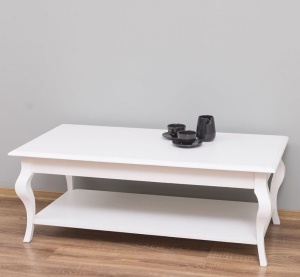 Masuta living Provance cu picioare curbate lemn masiv 120 cm - Img 4
