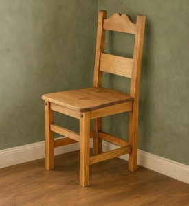 Scaun Rustic Etnika din lemn masiv - Img 2
