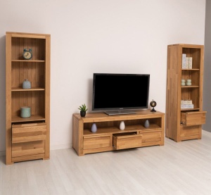 Set mobila living Indiana din lemn masiv stejar cu 3 piese - Img 4