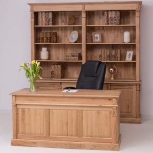 Set mobilier de birou Indiana din lemn masiv stejar - Img 2