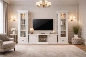 Set mobilier living clasic Imperial Lux model Davidof vopsit alb - Img 4
