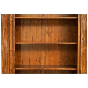 Biblioteca Artisan cu 4 usi nuc antichizat din lemn masiv tei, 230 cm - Img 6