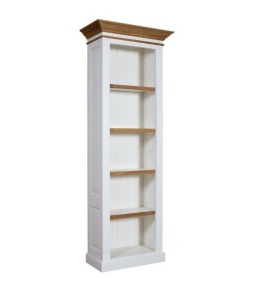 Biblioteca Harmony Oak cu 4 rafturi lemn masiv si mdf, 96 cm