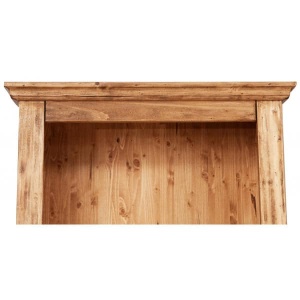 Biblioteca ingusta Artisan natur antichizat din lemn masiv tei, 79 cm - Img 5