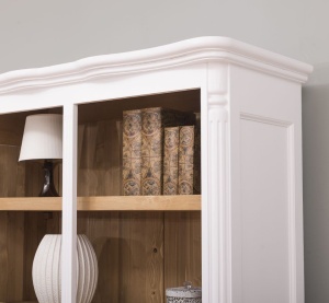 Biblioteca living Shabby Provance lemn masiv, 112 cm - Img 2