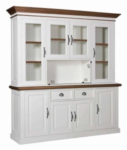 Bufet cu vitrina Harmony Oak, 8 usi si 2 sertare - Img 3