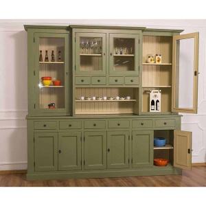 Bufet dining cu vitrina lemn masiv Provance 245 cm - Img 2
