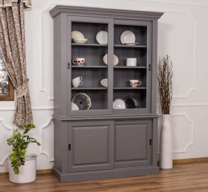 Bufet dining Provance din lemn masiv cu 4 usi culisante 141 cm - Img 2