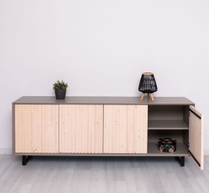 Bufet living Piannova cu 4 usi lemn masiv + mdf - Img 4