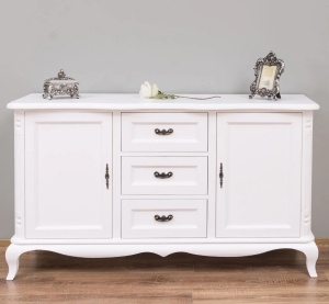 Bufet Shabby Provance 2 usi si 3 sertare lemn masiv 158 cm