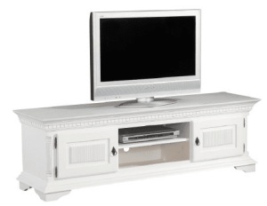 Comoda TV living Napoli din lemn masiv alb - Img 6