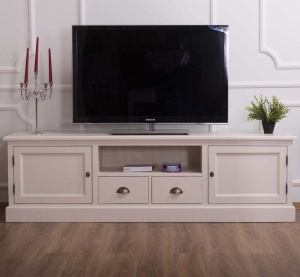 Comoda TV living Provancecu cu 2 usi si 2 sertare lemn masiv