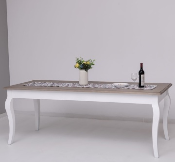 Masa Channel din lemn masiv cu picioare shabby 160 cm, 180 cm sau 210 cm - Img 2